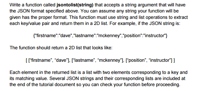 Solved For this tutorial, you will create a simple JSON | Chegg.com