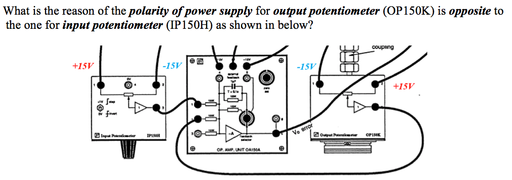 Solved What is the reason of the polarity of power supply | Chegg.com
