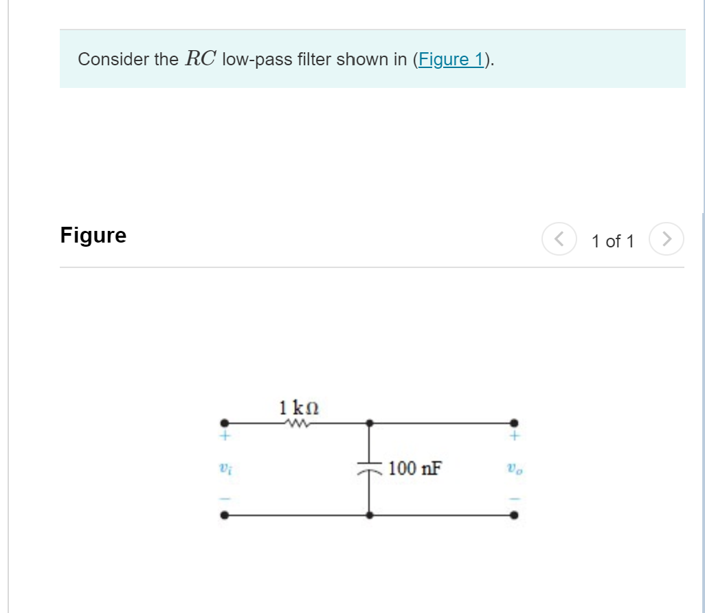 Solved Find the cutoff frequency (in hertz) of the filter.