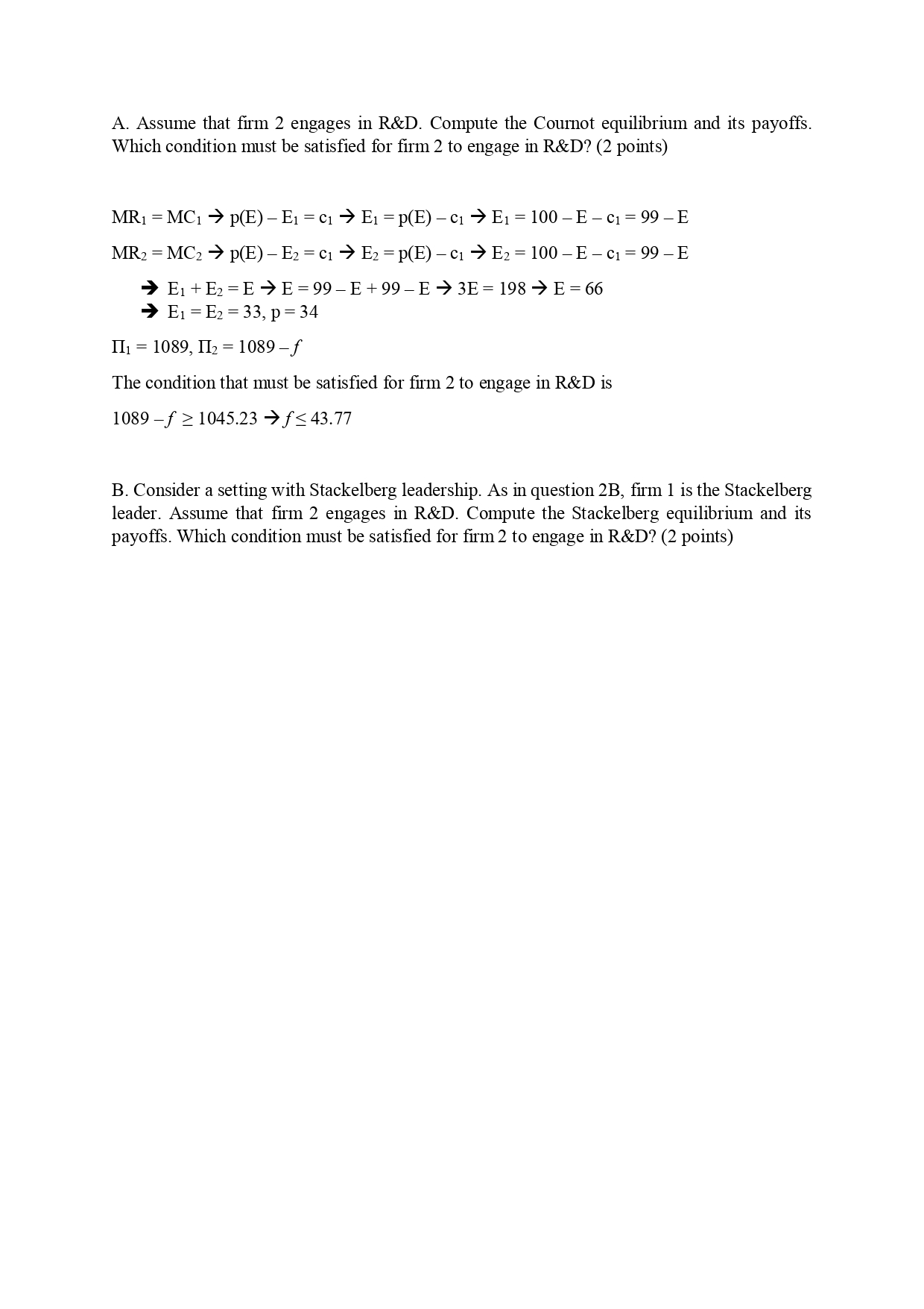 Solved Given the context of questions and answers 2A, 2B, | Chegg.com