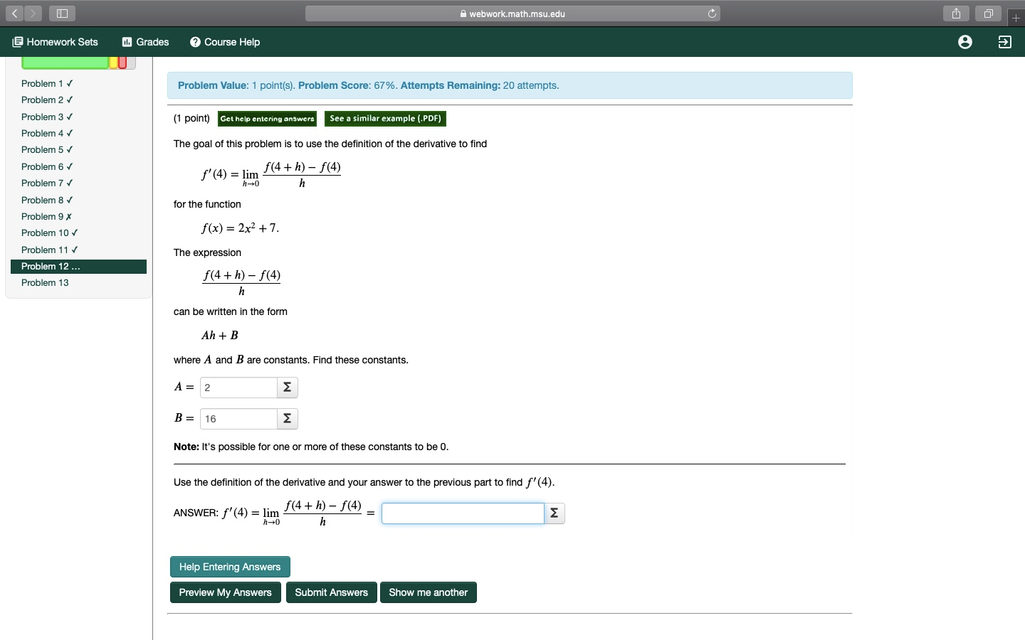 Solved Can someone solve this whole problem for me. The | Chegg.com