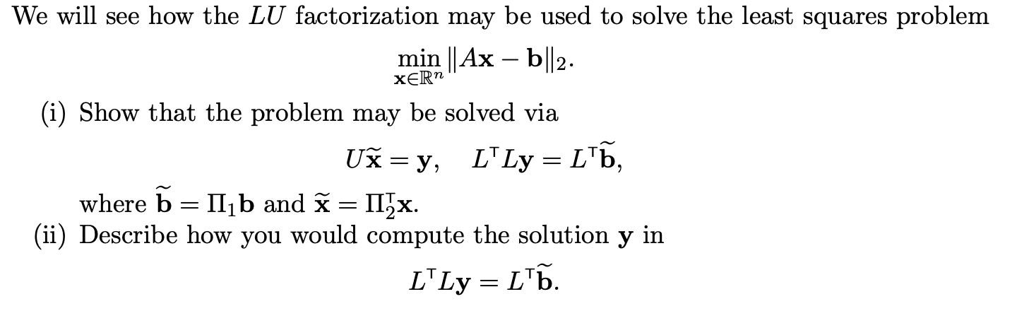 Solved We will now discuss an alternative method to solve | Chegg.com