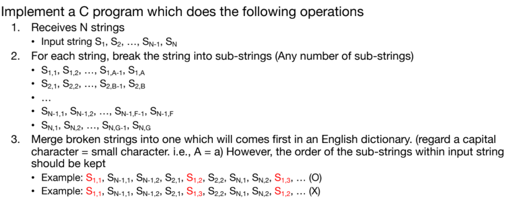 Solved Implement a C program which does the following | Chegg.com