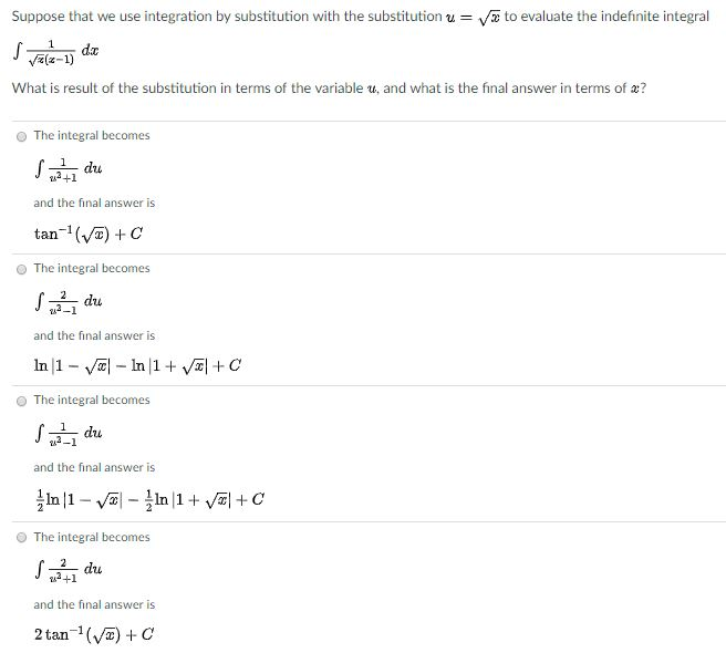 Solved Suppose that we use integration by substitution with | Chegg.com