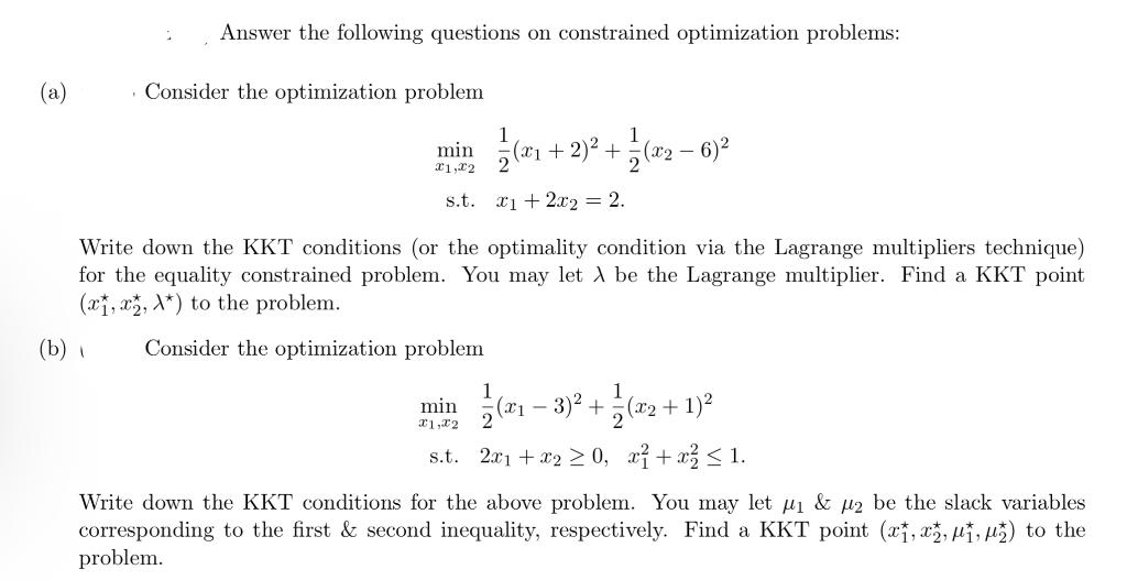 Solved Answer the following questions on constrained | Chegg.com