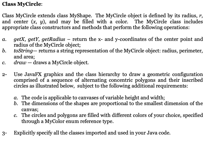 1- Create a hierarchy of Java classes as follows: | Chegg.com