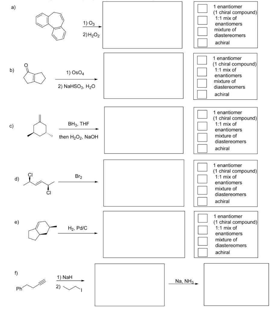 Solved Organic Chemistry: Draw each product for | Chegg.com