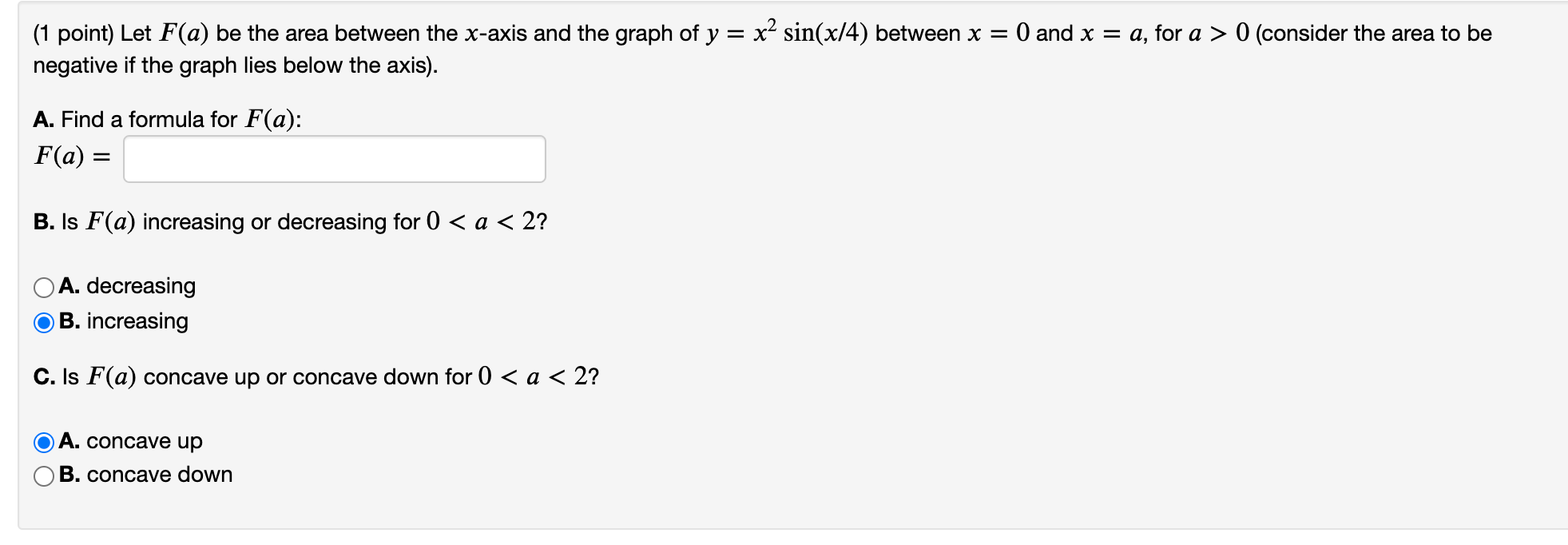 Solved 5 (1 point) If g(1) = 4, g(5) = 5, and l 5 g(x) dx = | Chegg.com