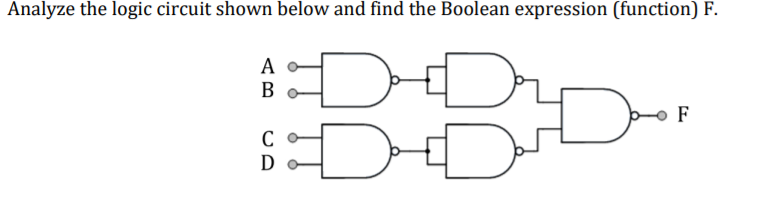 Solved Analyze The Logic Circuit Shown Below And Find The | Chegg.com