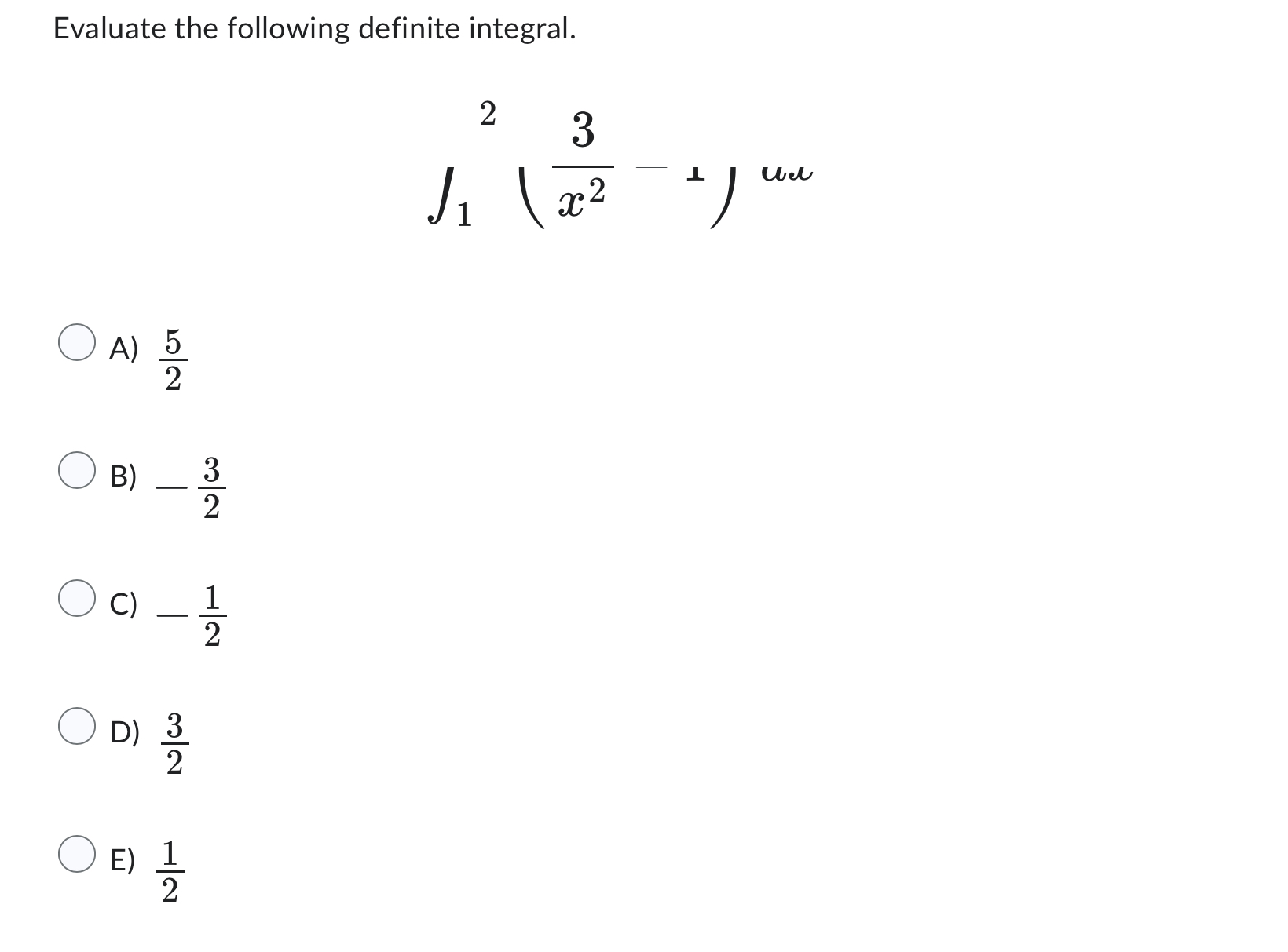 Solved Evaluate The Following Definite | Chegg.com