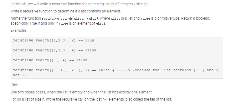 Solved In this lab, we will write a recursive function for | Chegg.com