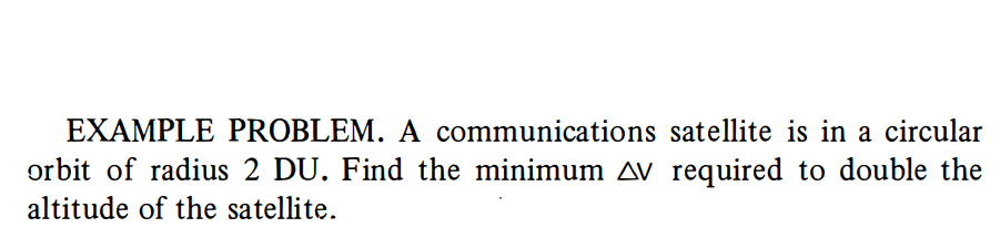 Solved EXAMPLE PROBLEM. A communications satellite is in a | Chegg.com