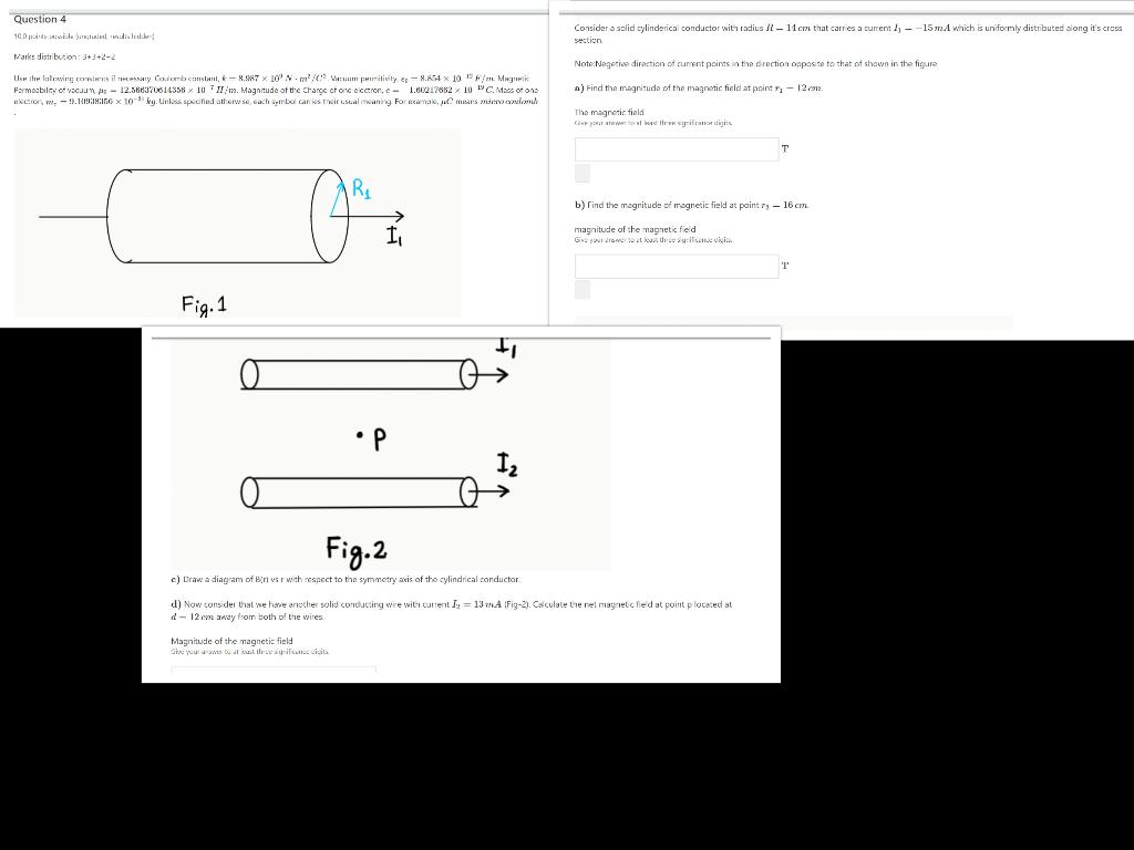 Solved Consider a solid cylinderical conductor with radius | Chegg.com