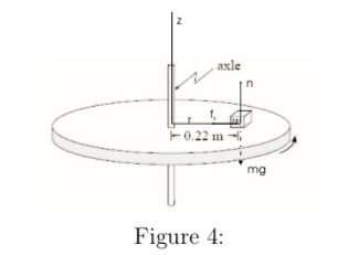 Solved 13. An Object Of Mass M Is On A Horizontal Rotating | Chegg.com