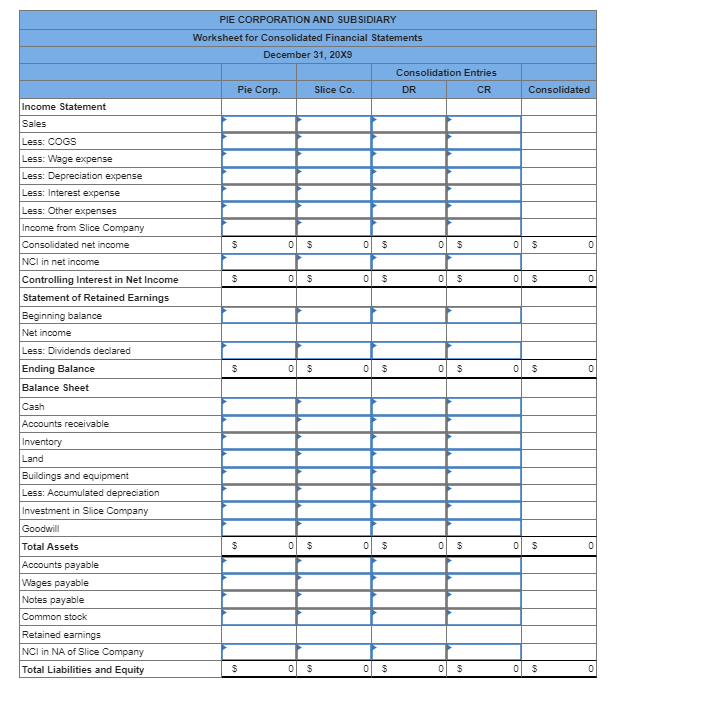 Solved P5-34 Consolidation Worksheet at End of Second Year | Chegg.com