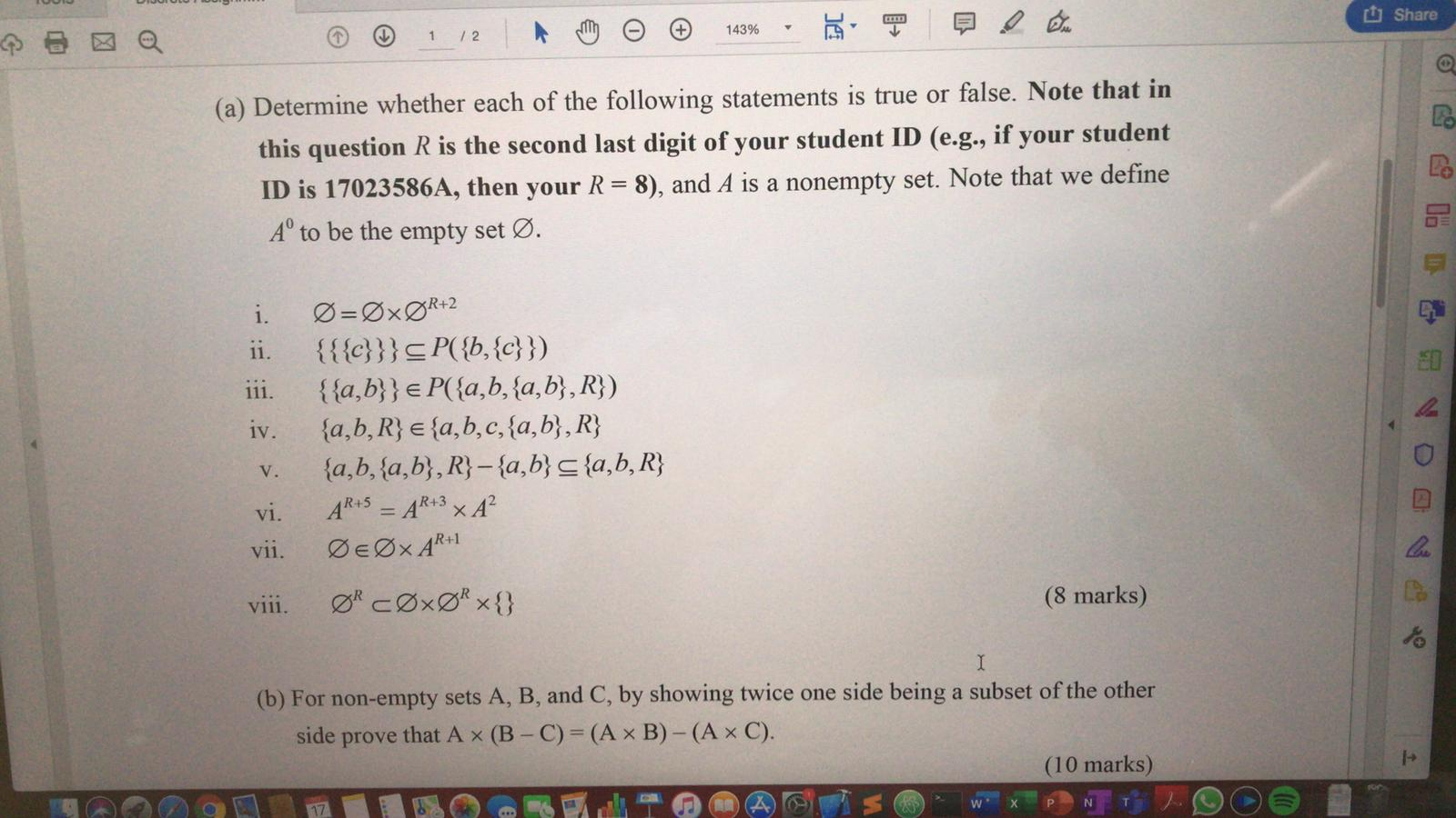 Solved E Share 2 143 1 A Determine Whether Each Of T Chegg Com