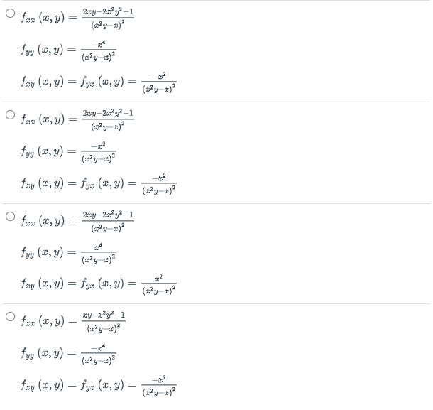 fax (1, y) 1- تي 22 - 2:49 (**y) -- fyy (c, y) = y fry (2, y) = fy: (x, y) = (22ever 2.y-22-1 O = fax (c, y) - fyy (I, y) = f