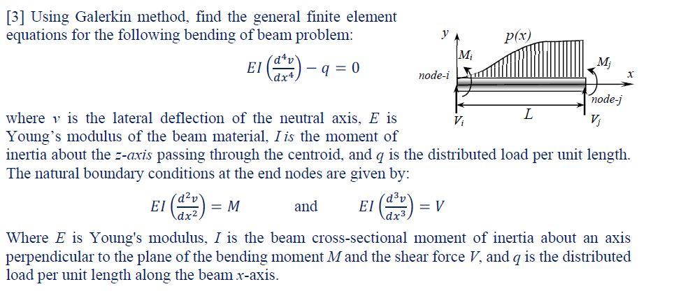 M 3 Using Galerkin Method Find The General Fini Chegg Com