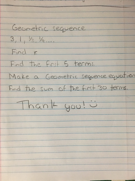 How To Find Geometric Sequence Equation