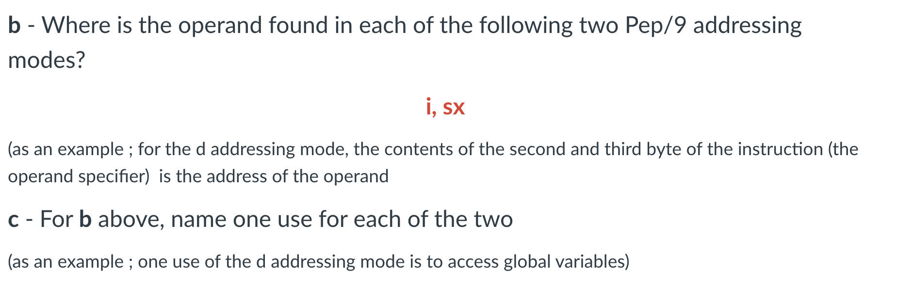 B - Where Is The Operand Found In Each Of The | Chegg.com