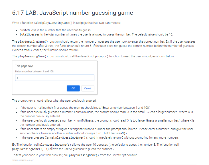 Javascript Number Guessing Game Project Jsbeginners