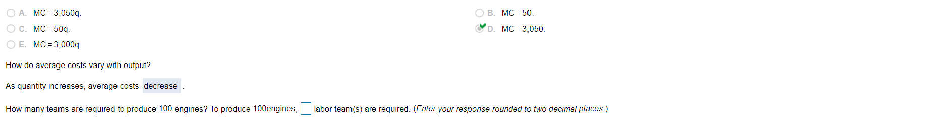 Solved You manage a plant that mass-produces engines by | Chegg.com
