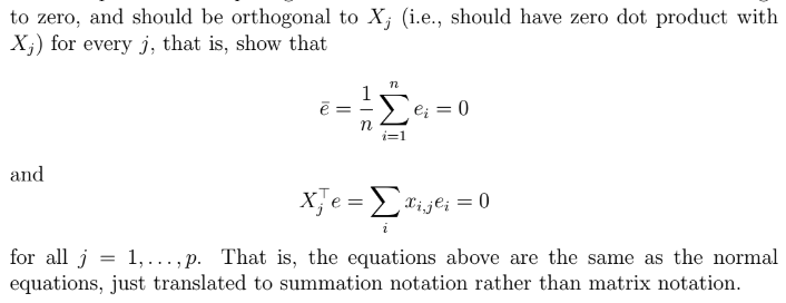 a geometric argument for the normal equations we | Chegg.com | Chegg.com