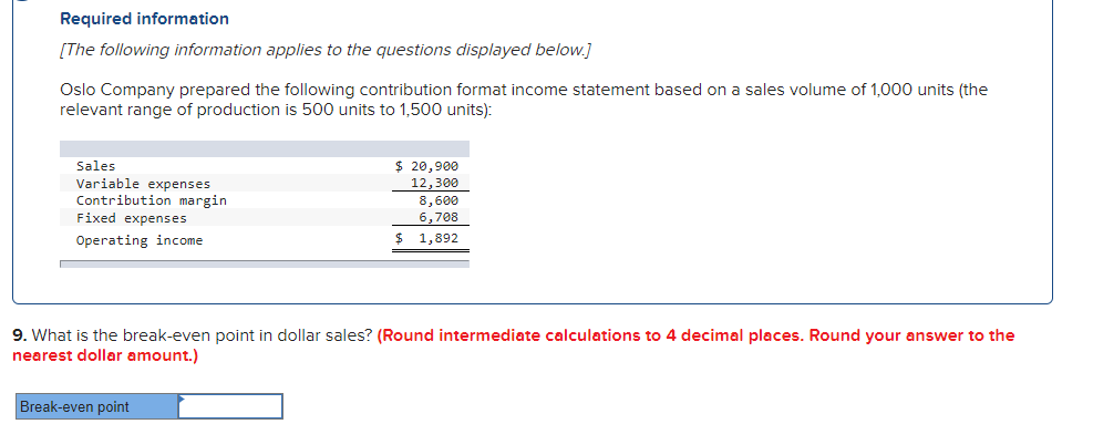 Solved Required information [The following information | Chegg.com