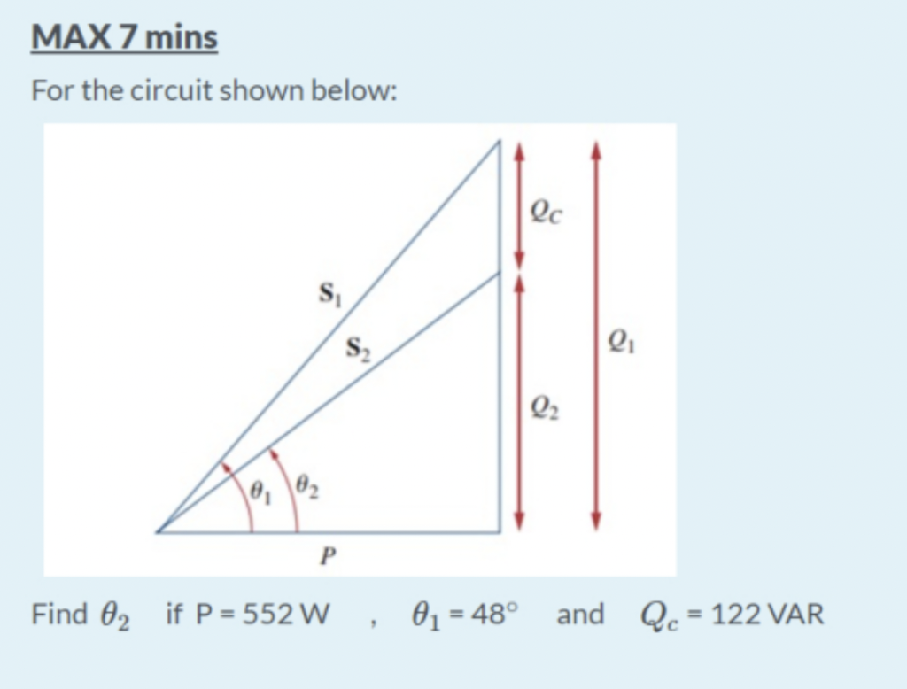 Solved MAX 7 mins For the circuit shown below: Qc S. Q Q2 Р | Chegg.com
