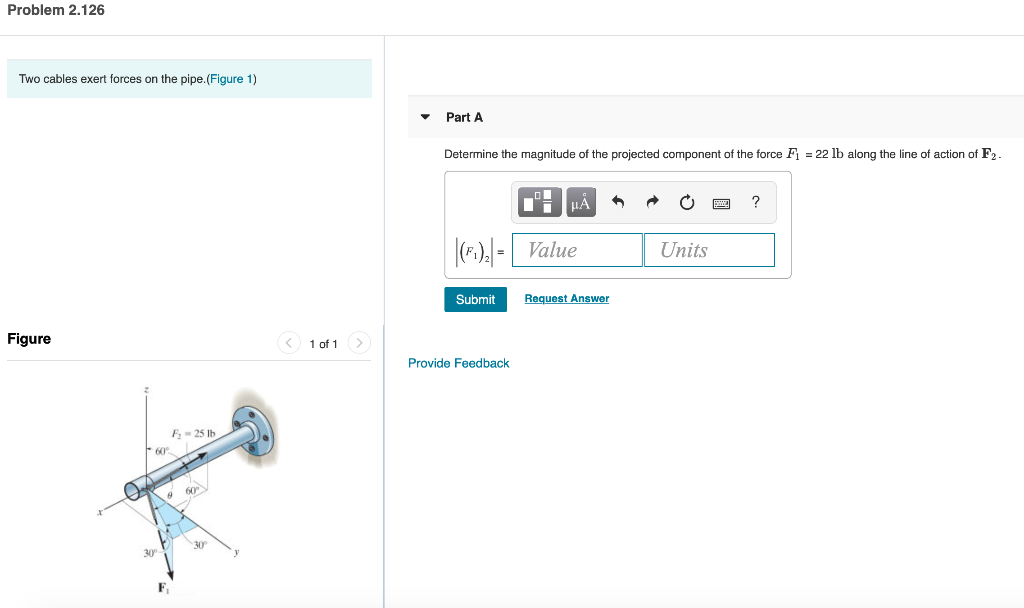 Solved Problem 2.126 Two cables exert forces on the | Chegg.com