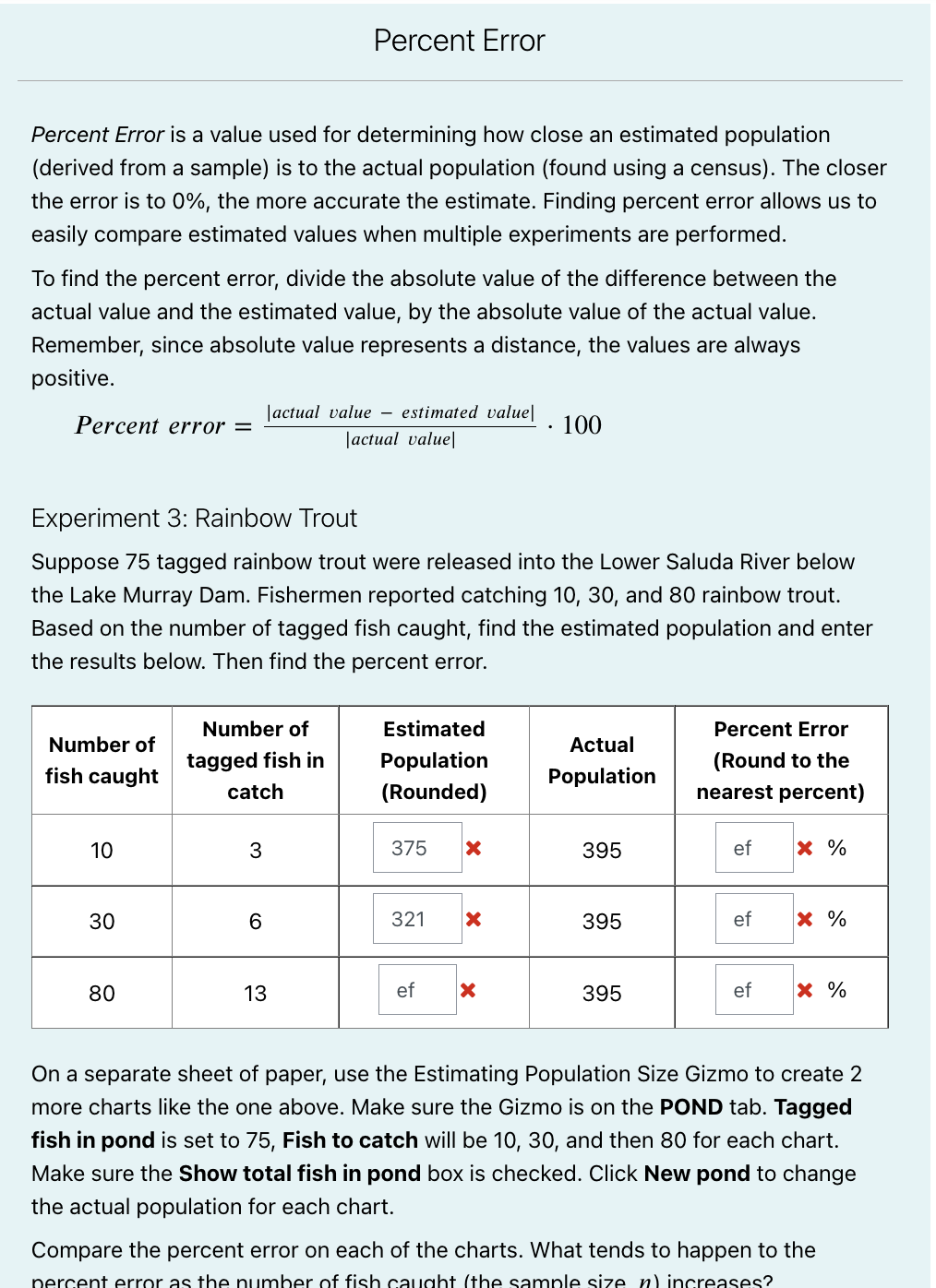 Solved Percent Error Is A Value Used For Determining How | Chegg.com