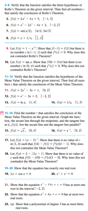 Solved 5 8 Verify That The Function Satisfies The Three H Chegg Com