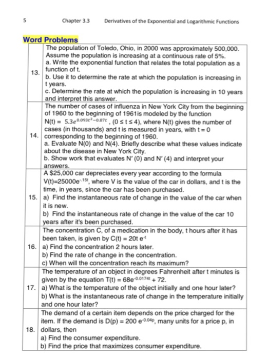 Solved Chapter 3 3 Derivatives Of The Exponential And Chegg Solved Chapter 3 3 Derivatives Of The Exponential And Chegg