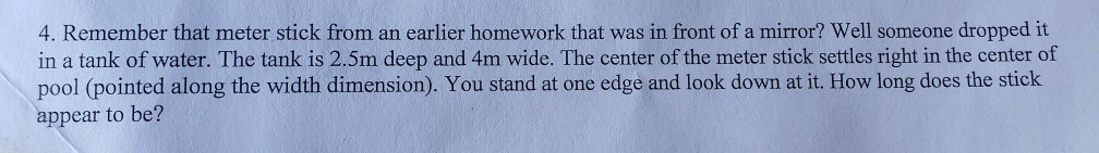 Solved 4. Remember that meter stick from an earlier homework | Chegg.com