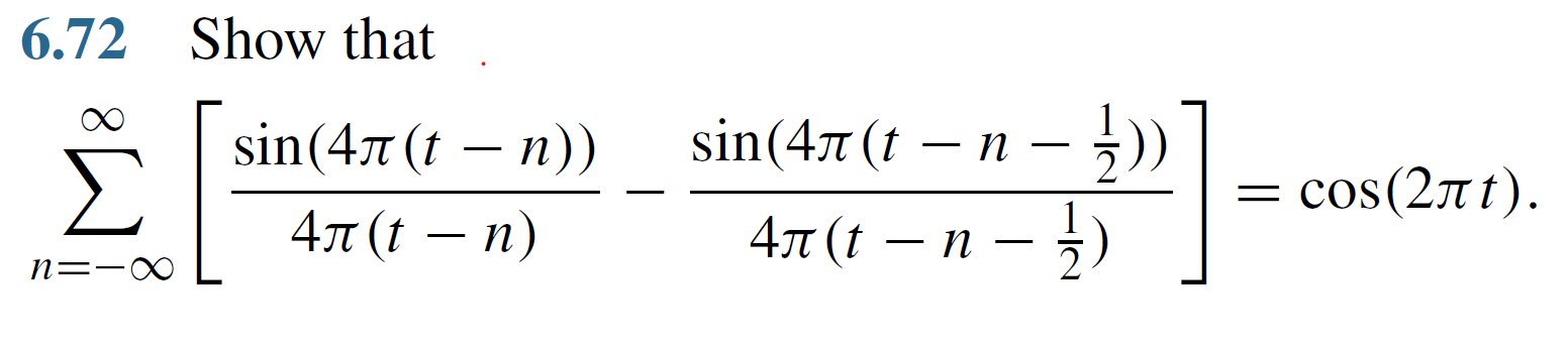 Solved 6.72 Show that | Chegg.com