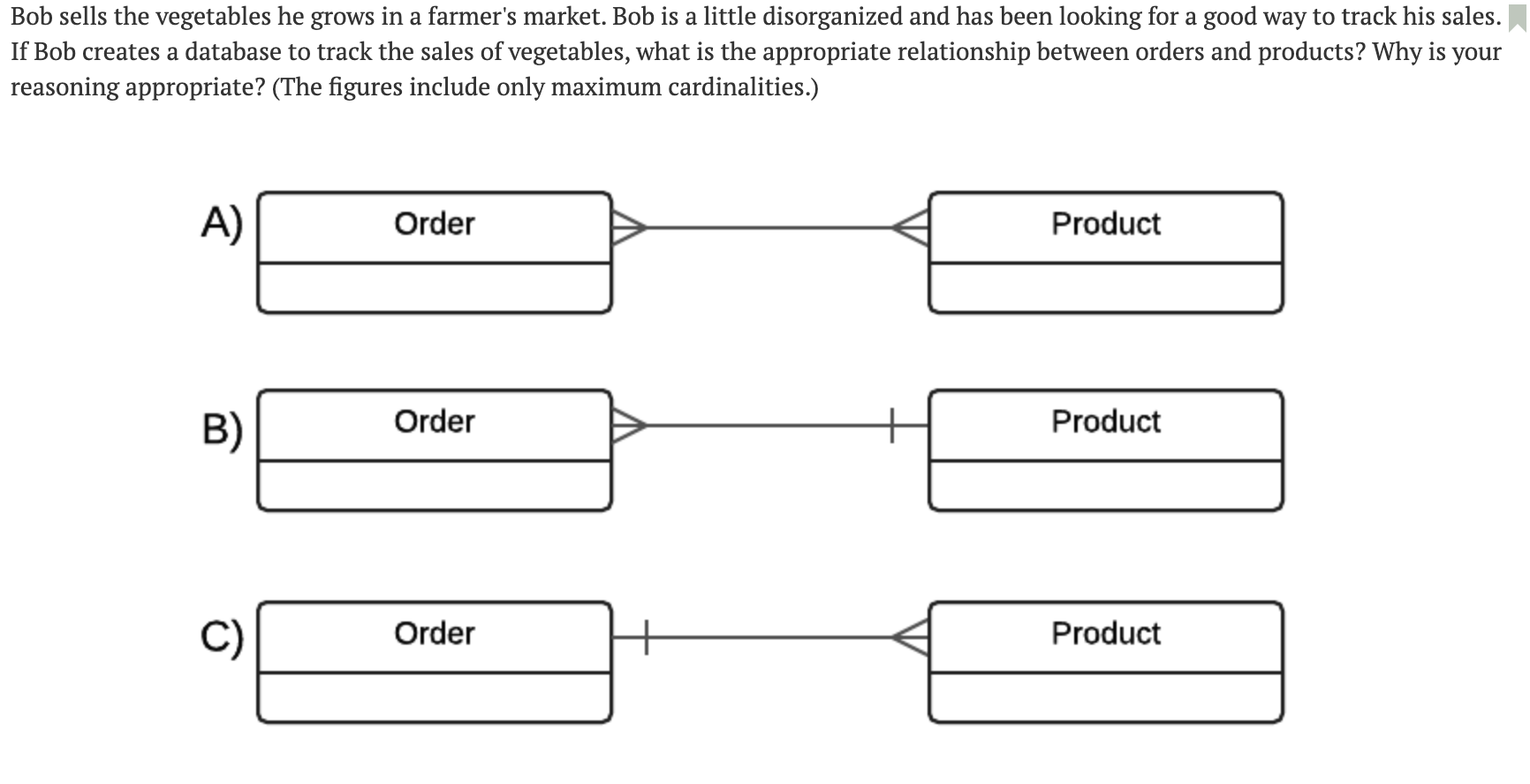 Solved Bob sells the vegetables he grows in a farmer's | Chegg.com