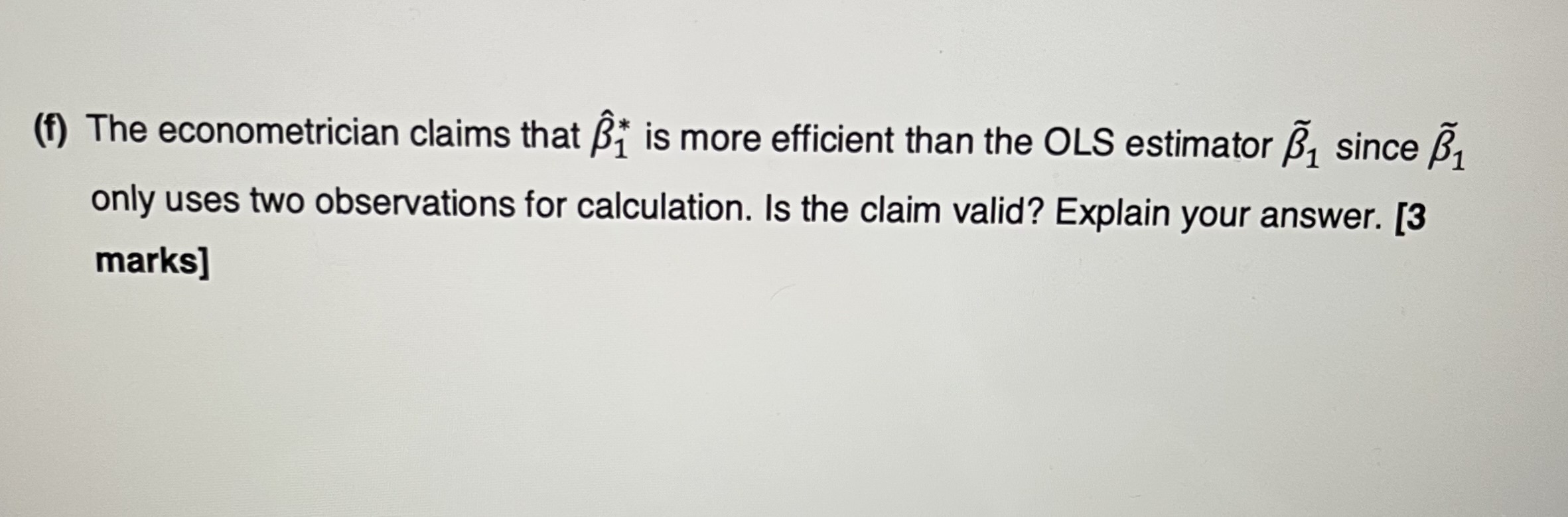 Solved (c) Find the variance of β~1. Make sure you explain | Chegg.com