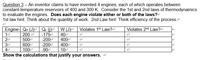 Solved Question 3 - An inventor claims to have invented 4 | Chegg.com