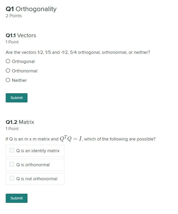Solved There can be more than one answer for problem 1.2. | Chegg.com
