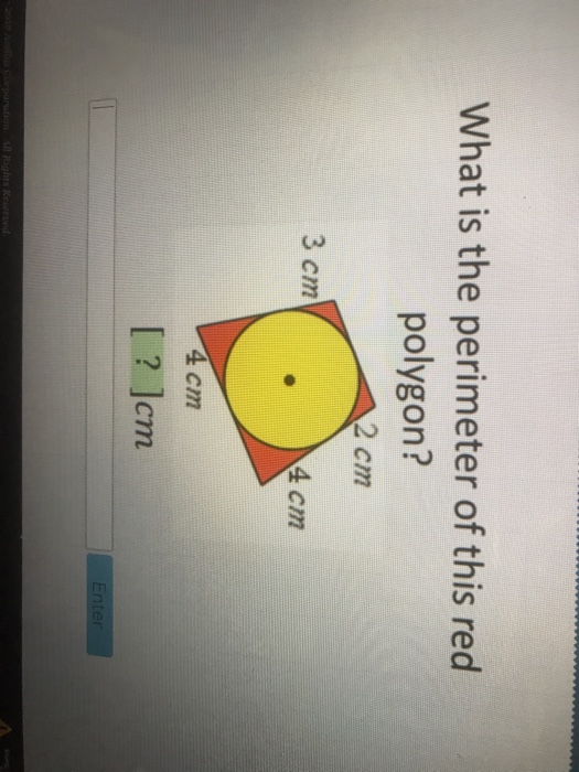 Solved What is the perimeter of this red polygon? 2 cm 3 cm | Chegg.com