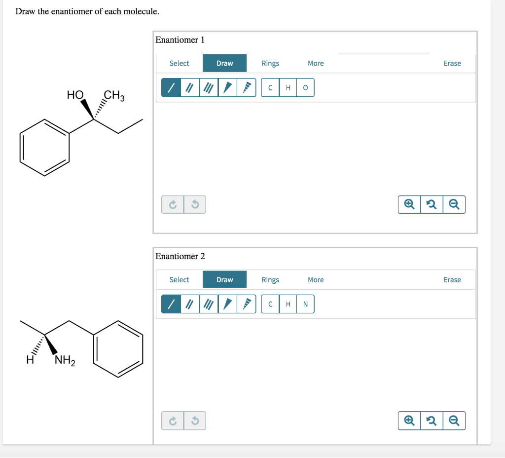 Solved Draw the enantiomer of each molecule. Enantiomer 1