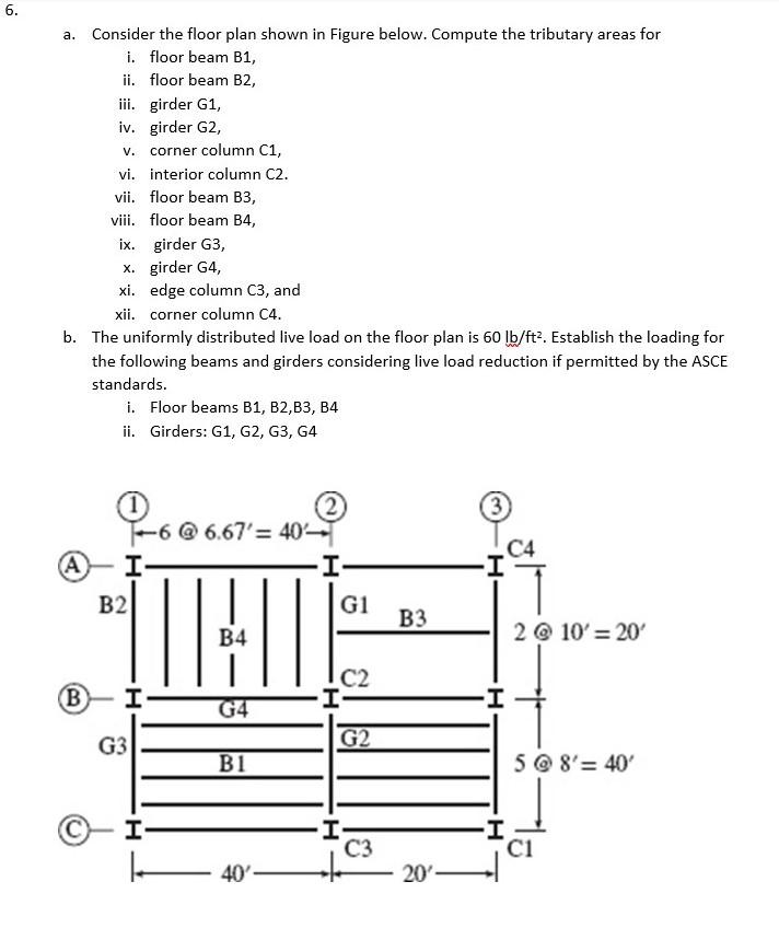 Solved 6. v. a. Consider the floor plan shown in Figure | Chegg.com