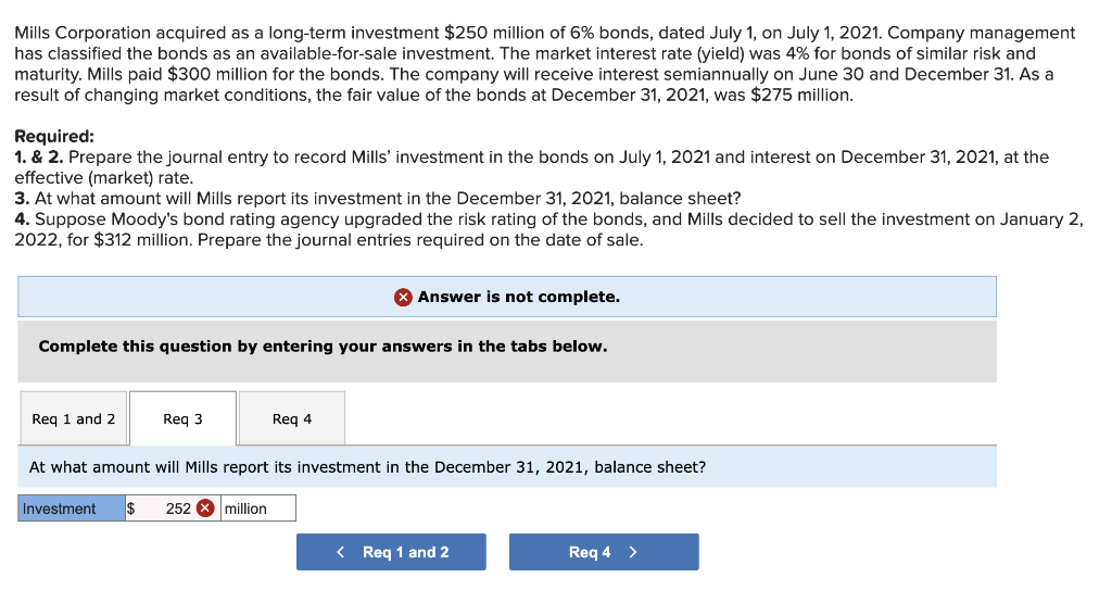 Solved Mills Corporation acquired as a longterm investment