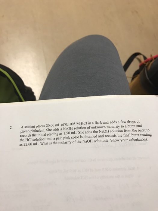 Solved In a titration with NaOH, how many moles of NaOH will | Chegg.com