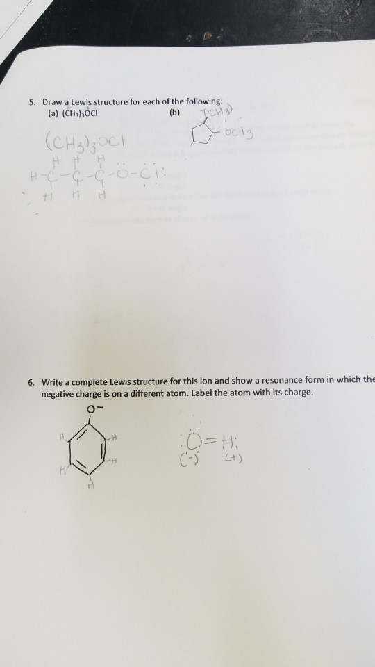 Solved 5. Draw a Lewis structure for each of the following: | Chegg.com