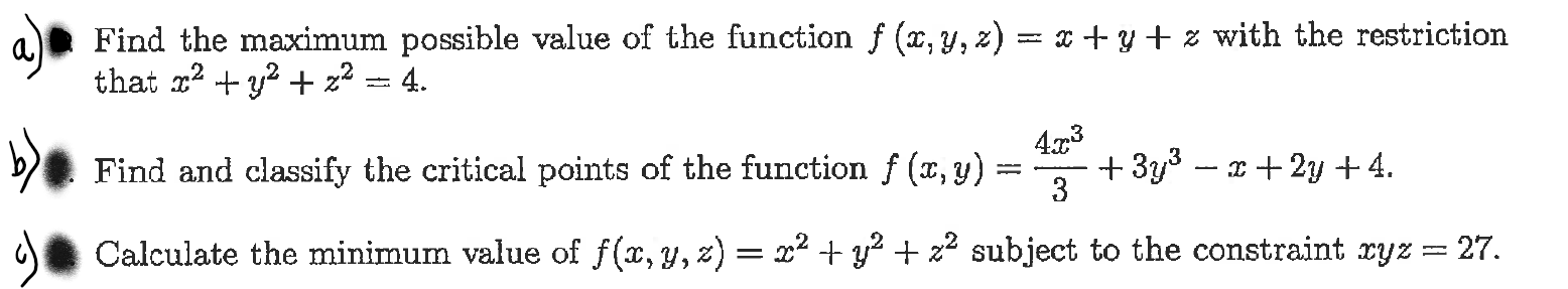 Solved عب Find the maximum possible value of the function f | Chegg.com