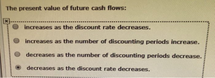 present value of future cash flows discount rate