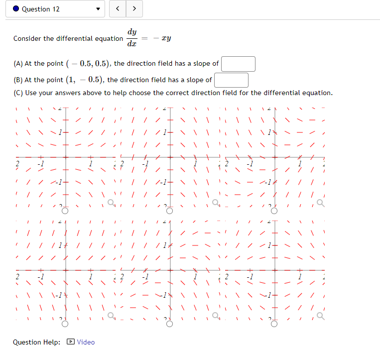 Solved Question 12 Consider the differential equation dy | Chegg.com