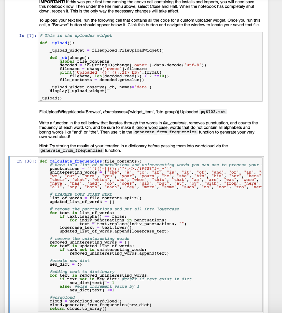 Answered: please help with code lastbox Final Project - Word