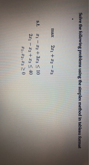 Solved Solve the following problems using the simplex method | Chegg.com